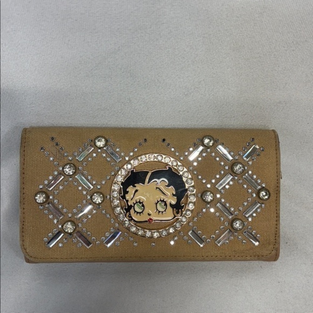 Betty Boop Brown Wallet with Character Design